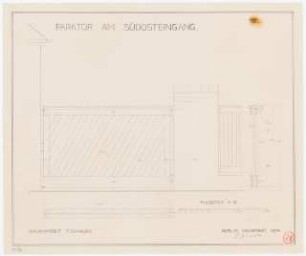 Stadtgarten, Recklinghausen: Ansicht Südparktor 1:10