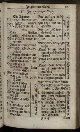 II. In gemeiner Noht.