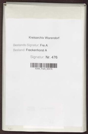 Einnahme- und Ausgabe-Register des Armenamtes von Freckenhorst