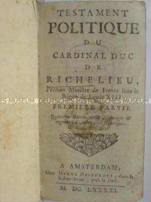 Politisches Testament des Kardinals Richelieu
