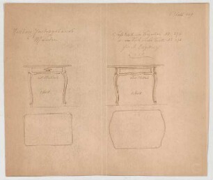 Thiersch, Friedrich von; München; Justizpalast - Tische (Ansichten)