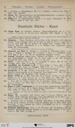 Illustrierte Bücher, Kunst (Nr. 894-1080)