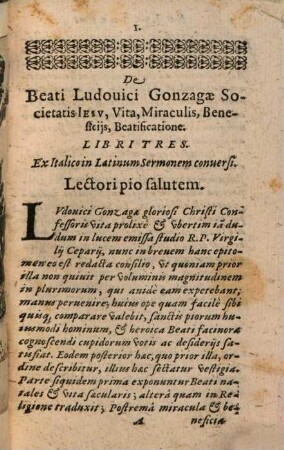 Francisci Sachini Vita B. Aloysii Gonzagae : cum vita B. Stanislai Kostkae