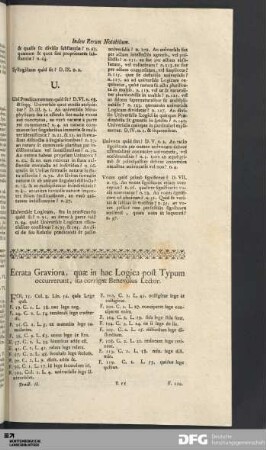 Errata Graviora