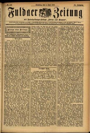 Erste Ausgabe vom Sonntag, den 02. Juni 1895.