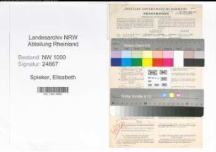 Entnazifizierung Elisabeth Spieker, geb. 09.09.1905 (Buerogehilfin)