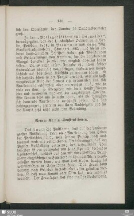 Neuere Kamin-Konstruktionen