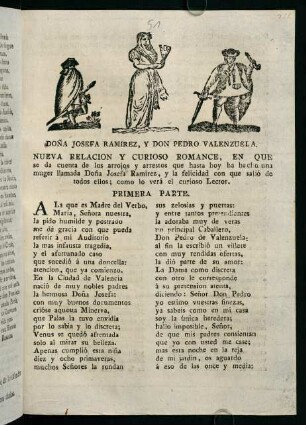 P. 1: Doña Josefa Ramirez, Y Don Pedro Valenzuela