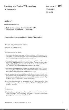 Anfrage der SPD: Museumkonzeption
