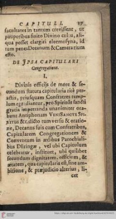 De Jpsa capitulari Congratione