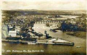 Ansicht des Deutschen Ecks bei Koblenz