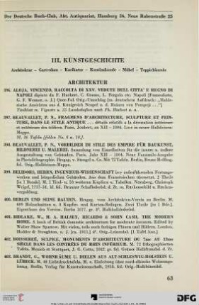 Architektur (Nr. 396-549)