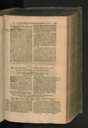Sectio IV. De Gradibus Consanguinitatis Jure provinciali prohibitis. Titul. I. De Gradu Secundo lineae aequalis. Generalis Praemonitio.