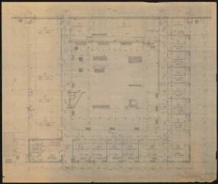 Staatsarchiv, Detmold: Planungsunterlage: Grundriss Erdgeschoss 1:50