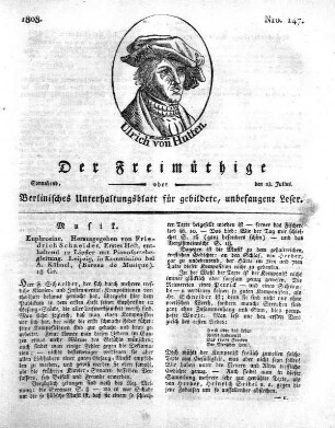Nro. 147, Sonnabend, den 23. Julius 1808