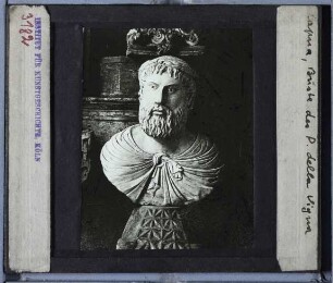 Capua, Brückentor von Capua,Museo provinciale campano di Capua : Büste des Petrus de Vinea (Pier della Vigna), ursprünglich am Tor von Capua (Porta di Capua)