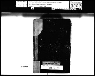 Alte Aufschrift: "Concepta und Copien der Lehen und Begrandungs Brieffe" (Hand 16. Jh.)