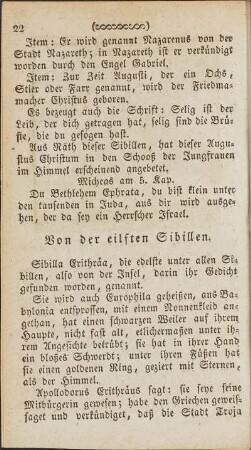 Von der eilften Sibillen.
