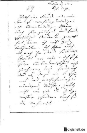 1: Brief von Karl Philipp Moritz an Johann Wilhelm Ludwig Gleim