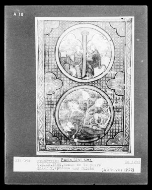 Roman de la poire, Folio 7 verso, Pyramus und Thisbe