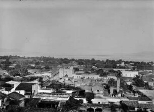 Stadtansicht : Blick über die Häuser einer Stadt