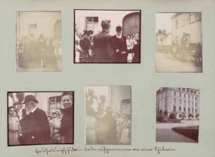 links oben: Großherzog Friedrich I. von Baden und Großherzogin Luise mit Schülerinnen vor der Haushaltungsschule in Baden-Baden Mitte oben: Großherzog Friedrich I. von Baden und Großherzogin Luise mit Schülerinnen vor der Haushaltungsschule in Baden-Baden rechts oben: Großherzog Friedrich I. von Baden und Großherzogin Luise in der Kutsche vor der Haushaltungsschule in Baden-Baden links unten: Großherzog Friedrich I. von Baden und Großherzogin Luise mit Schülerinnen vor der Haushaltungsschule in Baden-Baden Mitte unten: Großherzog Friedrich I. von Baden und Großherzogin Luise mit Schülerinnen vor der Haushaltungsschule in Baden-Baden rechts unten: Haushaltungsschule in Baden-Baden