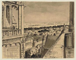 Blick von der Kathedrale in Tours