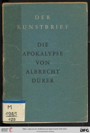 Band 51: Der Kunstbrief: Die Apokalypse