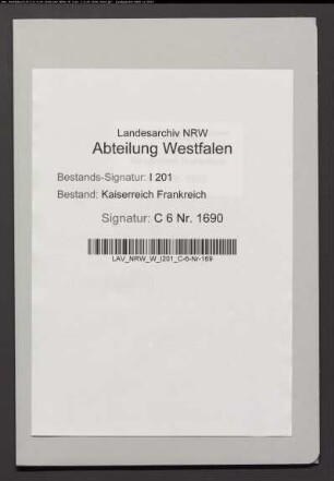 Verkauf der Feldweide, Gemeinde Isselburg, an Nering Bögel, Maire in Isselburg (Nr. 1693).