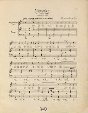 Allerseelen : op. 85, No. 3