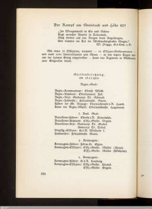 Der Kampf um Steinbach und Höhe 425