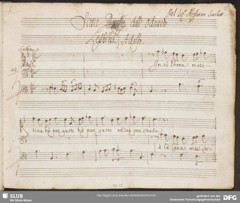 Alessandro Scarlatti - Adolfo e Lesbina