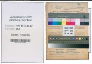 Entnazifizierung Friedrich Nellen , geb. 10.03.1903 (Gastwirt)