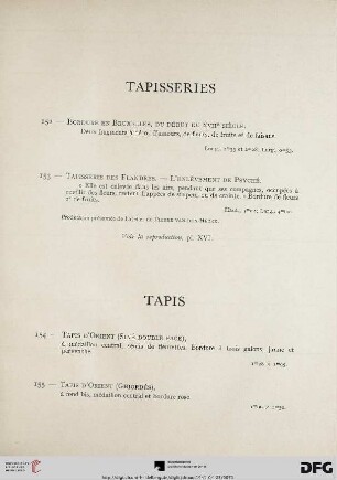 Tapisseries (Nr. 152-153)