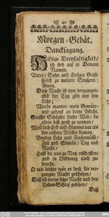 Morgen-Gebät.