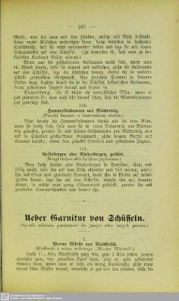 Ueber Garnitur von Schüsseln