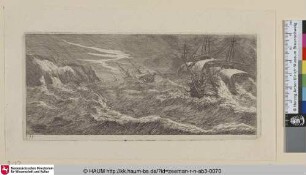 [Segelschiffe in stürmischer See; Sailing-Vessels at Stormy Sea]