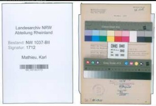 Entnazifizierung Karl Mathieu , geb. 01.05.1914 (Einkaeufer)