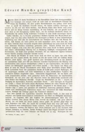 15: Edvard Munchs graphische Kunst