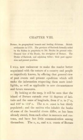 Chapter VIII. Borneo, its geographical bounds and leading divisions. ...