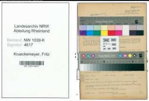 Entnazifizierung Fritz Krueckemeyer , geb. 28.04.1889 (Beamter)