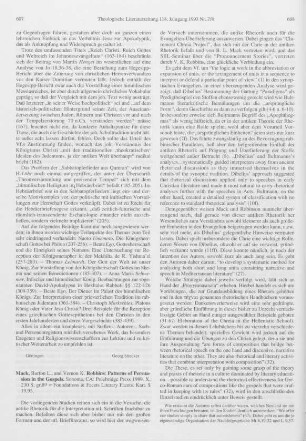 607-609 [Rezension] Patterns of persuasion in the Gospels