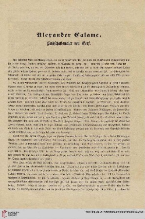 Alexander Calame, Landschaftsmaler von Genf