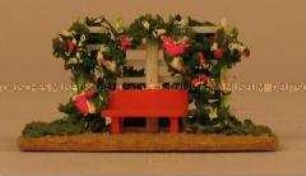 Modelleisenbahn-Zubehör: Bank mit Rosenspalier, Nr. 6030