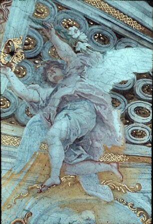 Der heilige Norbert empfängt das Skapulier von der Muttergottes und die Ordensregel vom heiligen Augustin