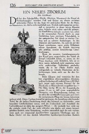 Ein neues Ziborium