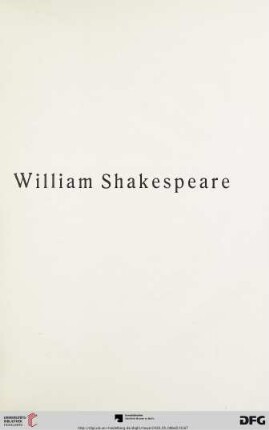 William Shakespeare (Nr. 2701-2903)