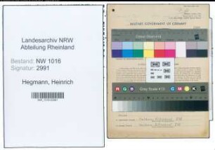 Entnazifizierung Heinrich Hegmann , geb. 03.06.1880 (Landwirt)