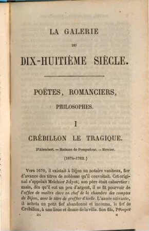 Galerie du XVIIIe siècle, 3. Poétes et philosophes