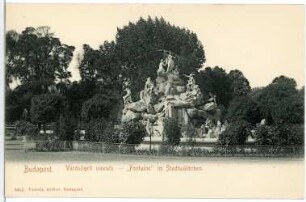 Budapest. Fontaine im Stadtwäldchen (1896) : Budapest. Fontaine im Stadtwäldchen, Stadtwaldbrunnen "Sió-Märchenbrunnen" (1896; György Lajos Mátray)